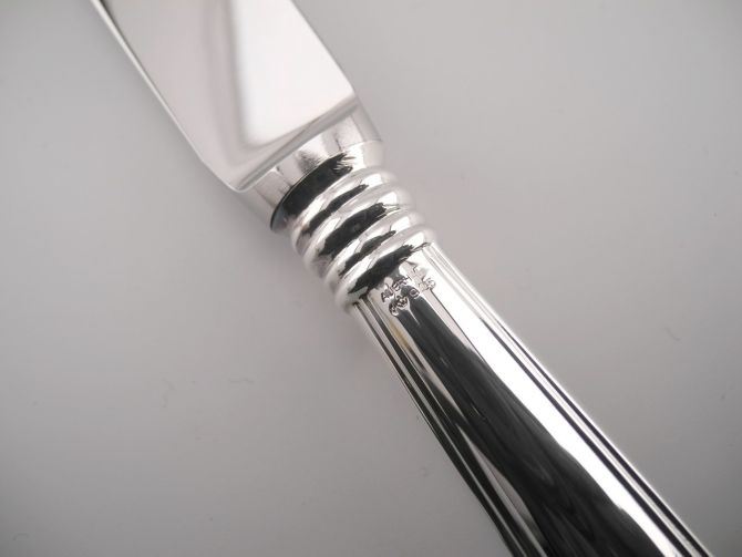 Auerhahn Augsburger Faden 925 Silber Tafelmesser