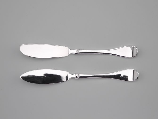 BSF Rialto 90 versilbert Butter & Käsemesser