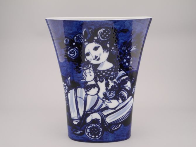 Björn Wiinblad Vase Paradies Kobalt Rosenthal 32