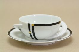 Teetasse und Untertasse Rosenthal Cupola Nera unbenutzt
