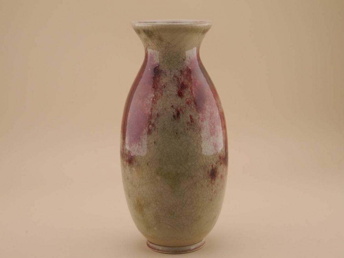 Große WMF Keramik Vase 30er Jahre Turmmarke Ochsenblutglasur dunkel rot vintage design Gerda Conitz bauhaus ikora