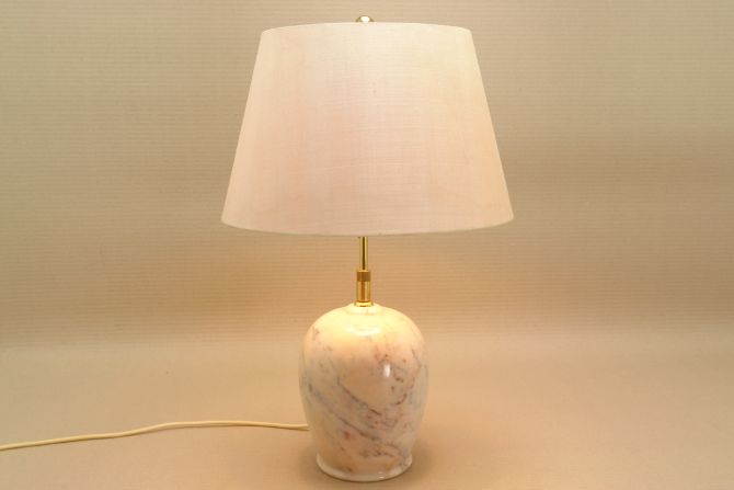 Vintage Alabaster Tischlampe 60er 70er Jahre Italien