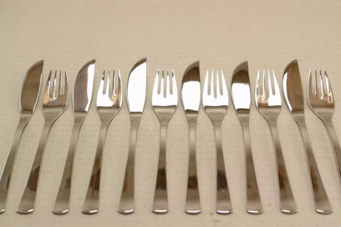 WMF Lindau cromargan Fischbesteck 6 Personen aV