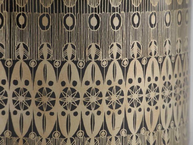 Vintage Rosenthal Vase schwarz Gold Baumann