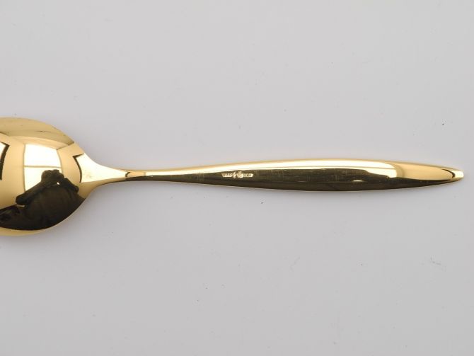 WMF Kopenhagen 800 Silber vergoldet Kaffeelöffel