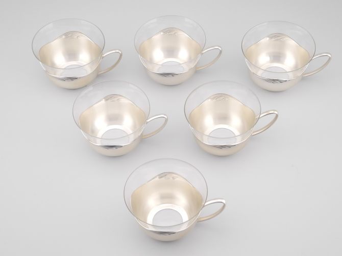 WMF Rom versilbert Teetasse Set