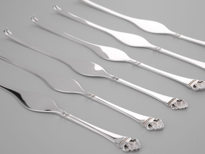 Robbe & Berking Rosenmuster 800 Hummerstift Set