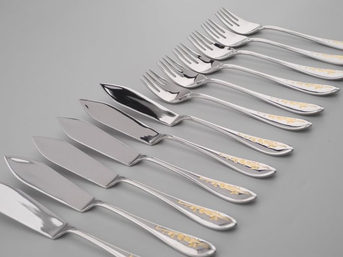BSF Fioretta Gold Fischbesteck