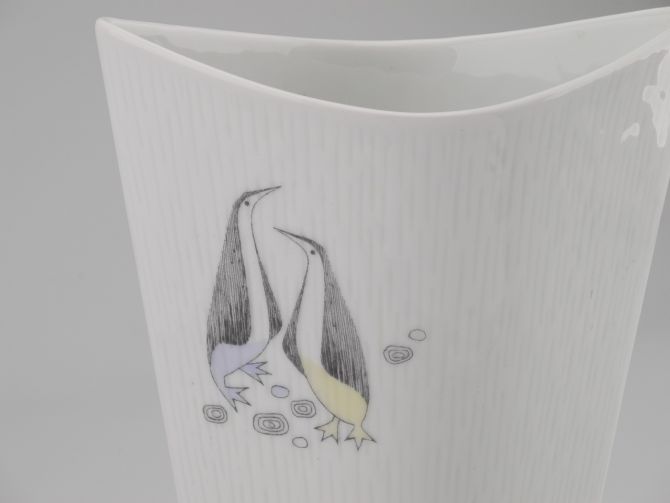 Rosenthal Inka Vase 50er Jahre Pinguin Dekor 3372