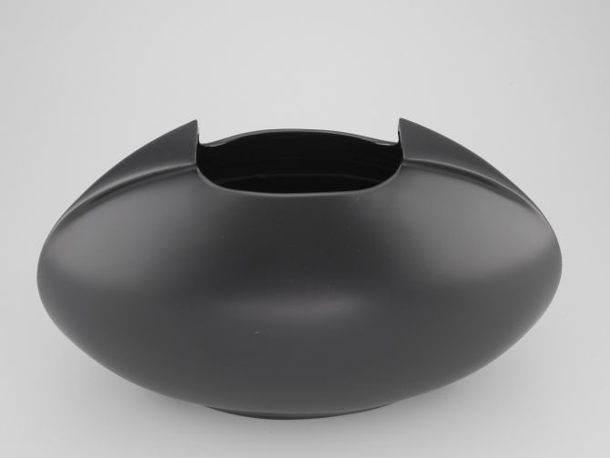 Lino Sabattini TASCA Vase Rosenthal Porcelaine Noire schwarz matt
