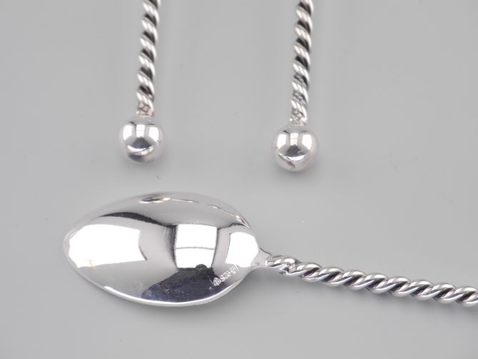 Lutz & Weiss 925  Sterling Silber kleine Löffel Set