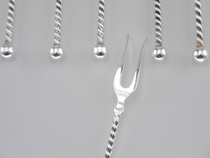 Lutz & Weiss 835 Silber Bowlegabeln Set