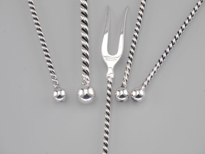 Lutz & Weiss 800 Silber Bowlegabeln Set