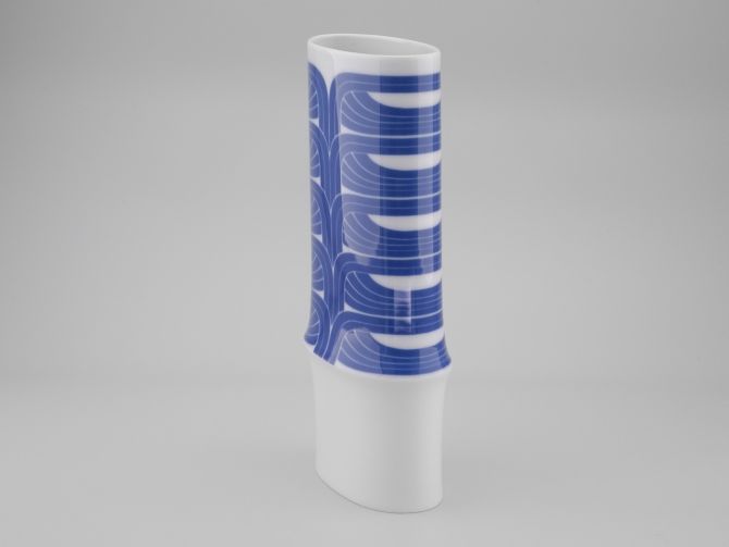 Rosemonde Nairac Vase blau 2883 Rosenthal