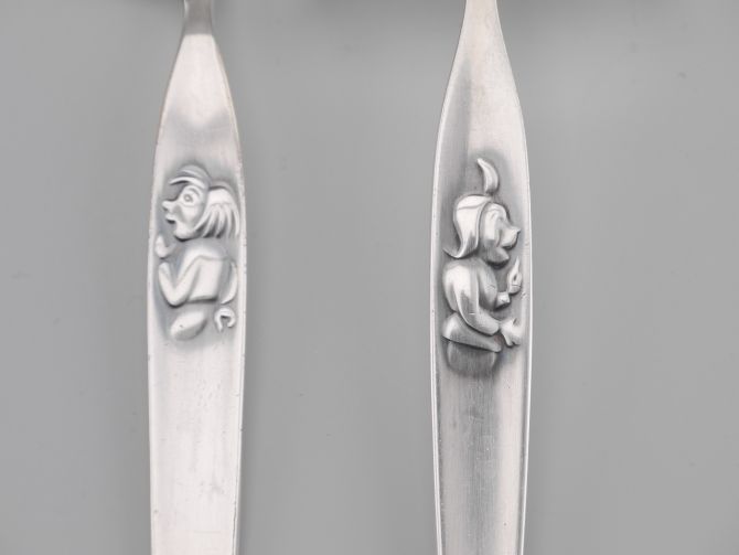 WMF Babybesteck Max&Moritz versilbert