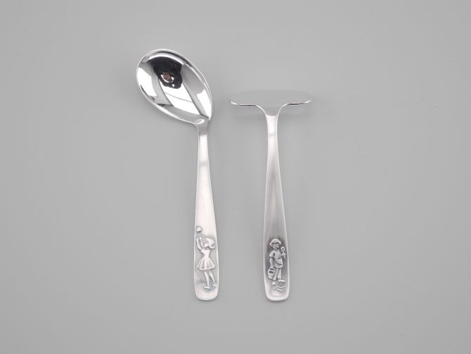 Auerhahn Babybesteck versilbert