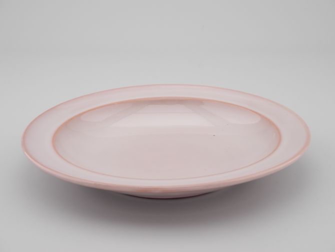 Karlsruher Majolika Suppenteller Zinnschmelzglasur