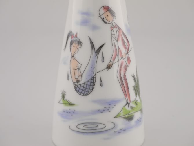 Raymond Peynet Anglerfreuden 2000 Vase Nixe