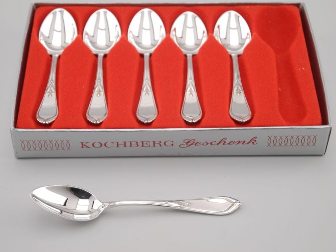 Kochberg Bremer Lilie 90 versilbert Mokkalöffel Set
