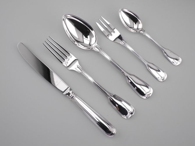 Wilkens Augsburger Faden 90 versilbert Komplettbesteck