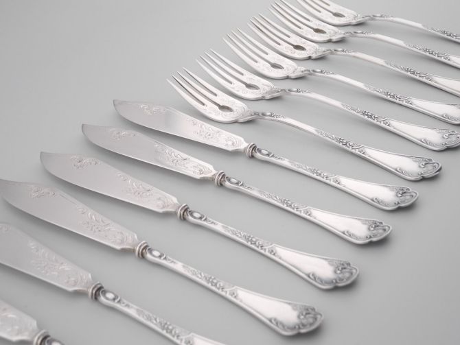 Koch & Bergfeld Sophie 800 Silber Fischbesteck 6P