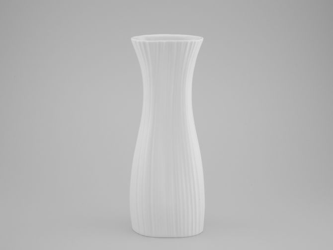 Martin Freyer Plissee Vase weiss Rosenthal 28