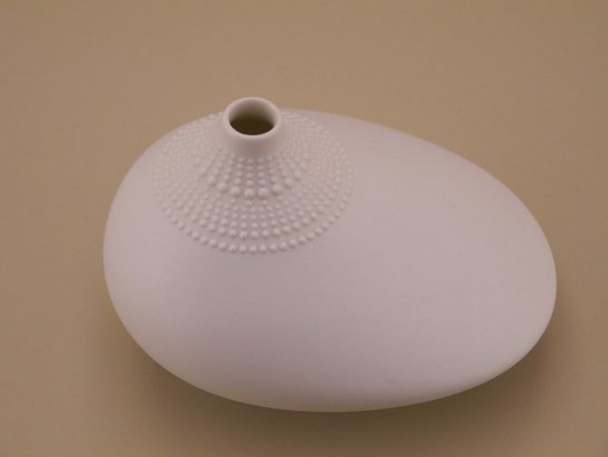 Tapio Wirkkala Pollo vintage weisse Vase Rosenthal