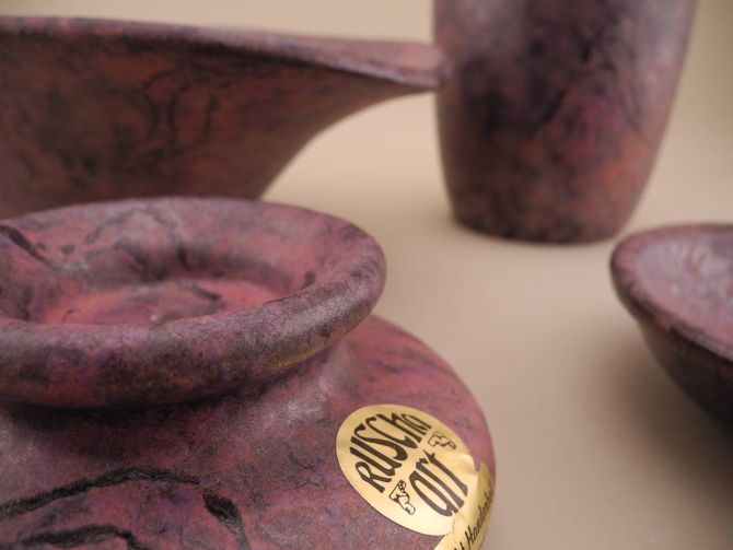 Ruscha Keramik Konvolut Schale Vase Aschenbecher 70er