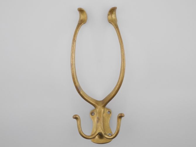 Vintage Messing Garderobenhaken 4er