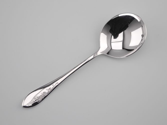 Kartoffellöffel in 18/8 Edelstahl aus der vintage alten Serie Fioretta von BSF Besteck