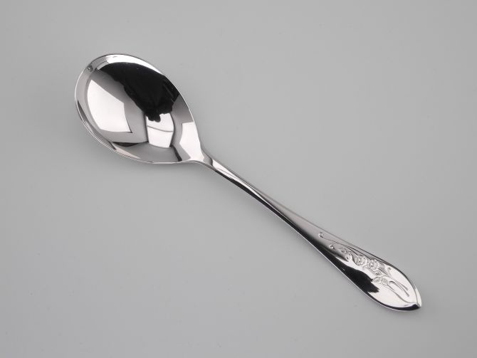 Sahnelöffel in 18/8 Edelstahl aus der vintage alten Serie Fioretta von BSF Besteck