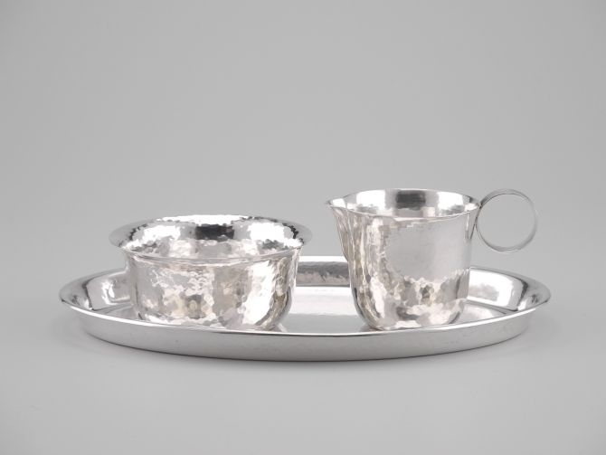 Quist Milch & Zucker versilbert Hammerschlag