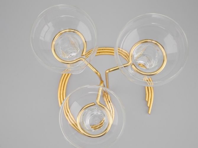 Rosenthal Aqualux Kerzenleuchter Timo Sarpaneva Gold