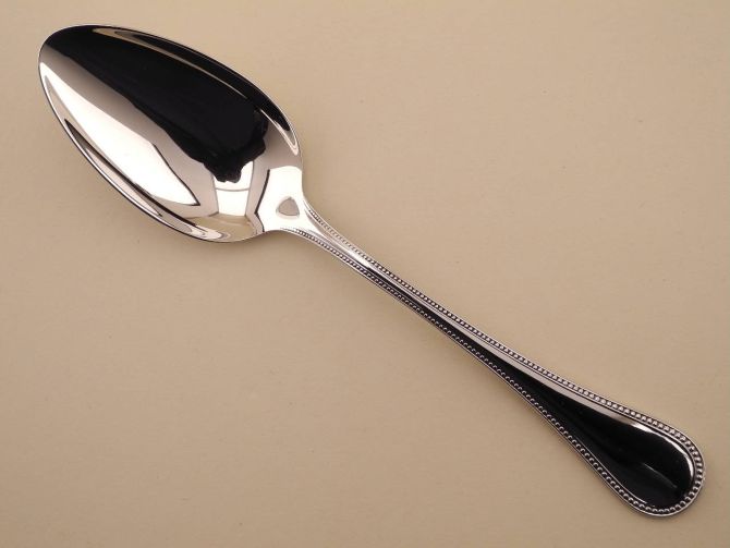 Gemüselöffel Servierlöffel vintage alte Serie Perlrand neue Version in Cromargan von WMF Besteck