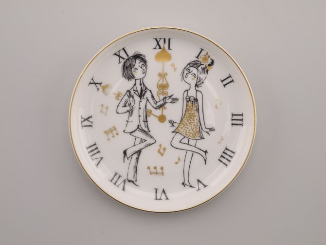 Raymond Peynet Rosenthal Untersetzer Uhr