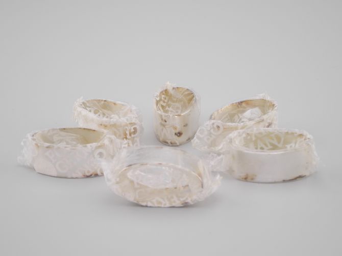 Hugo Pott 6 Serviettenringe versilbert