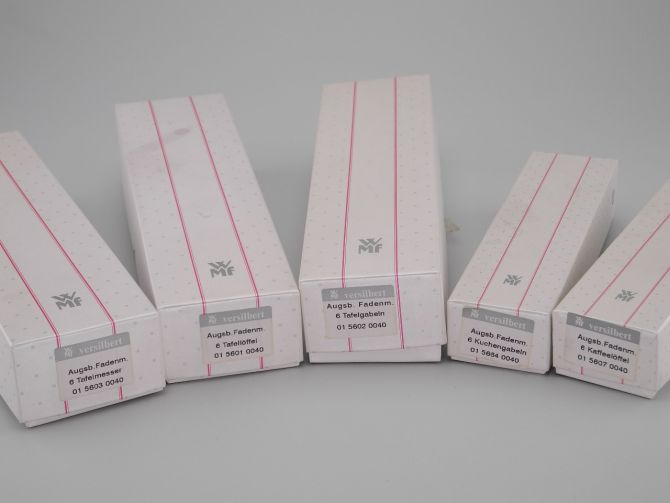 WMF Augsburger Faden versilbert 90 Komplettbesteck 6P OVP